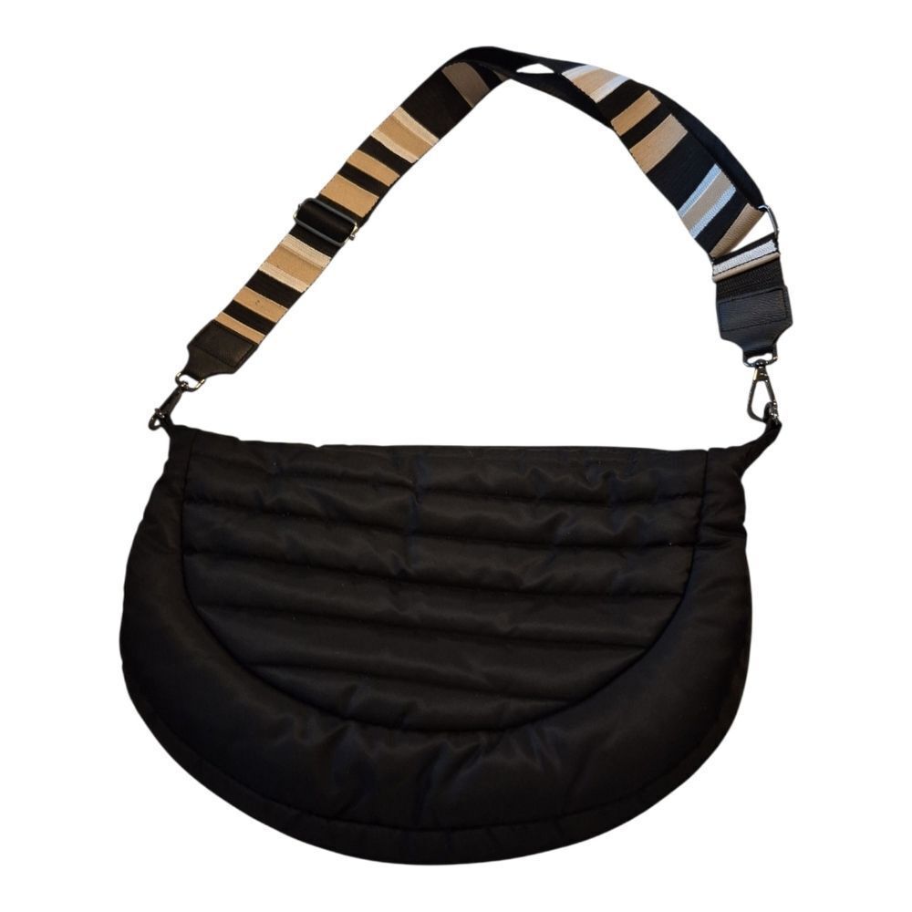 THINK ROYLN Half Moon Puffer Crossbody Bag Black